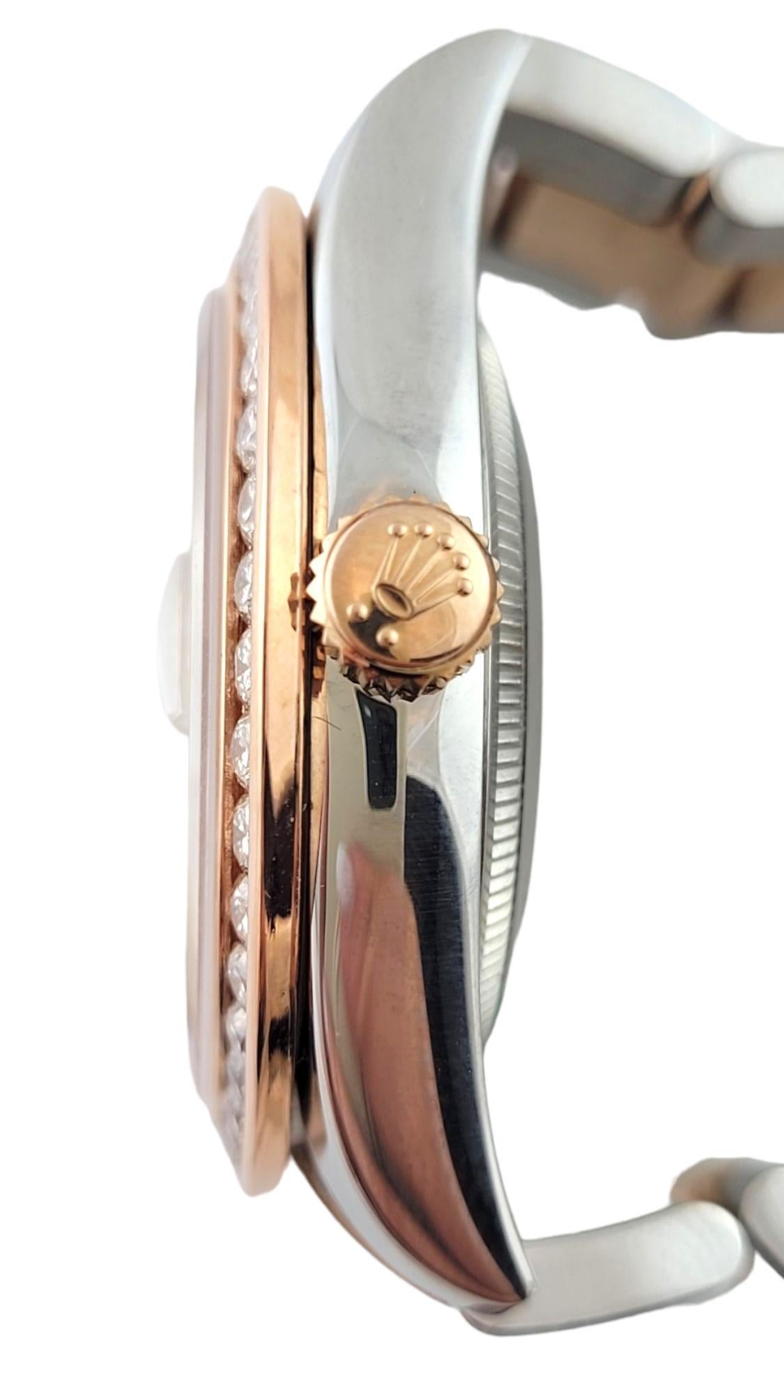 Brilliant Cut 2010 Rolex Rose Gold 116231 Watch Diamond Dial Bezel Box/Paperwork #16977 For Sale