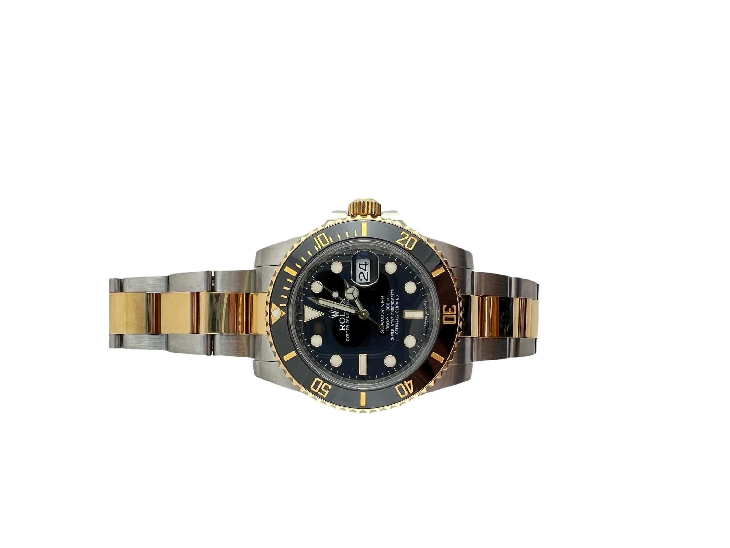  Montre Submariner 2010 Rolex Montre avec cadran noir bicolore 116613LN Boîte/documents Pour hommes 