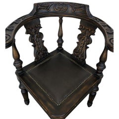 2010 Sarreid Ltd. Corner Chair with Nailhead Trim