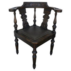 2010 Sarreid Ltd. Corner Chair with Nailhead Trim