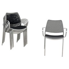 2010 Set of Six Gas Armchairs by Jesus Gasca for STUA in Aluminum and Mesh