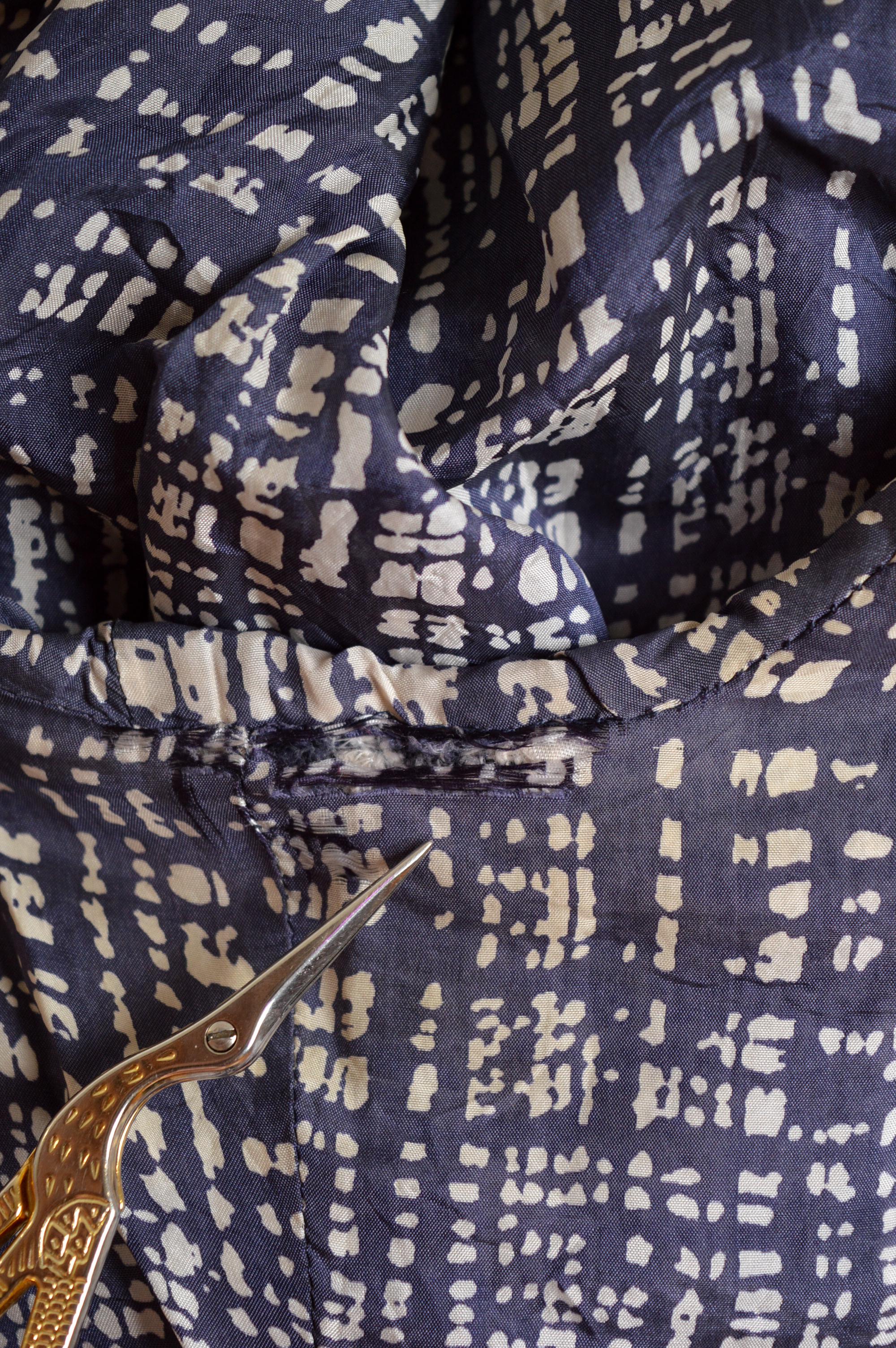 2010 Vintage 1996 Reissue PRADA Blau Skizze Baumwolle Seide Boucle Jacke im Angebot 9