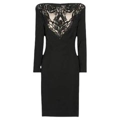 2010 Vintage McQueen Dress Black Embellished Dress