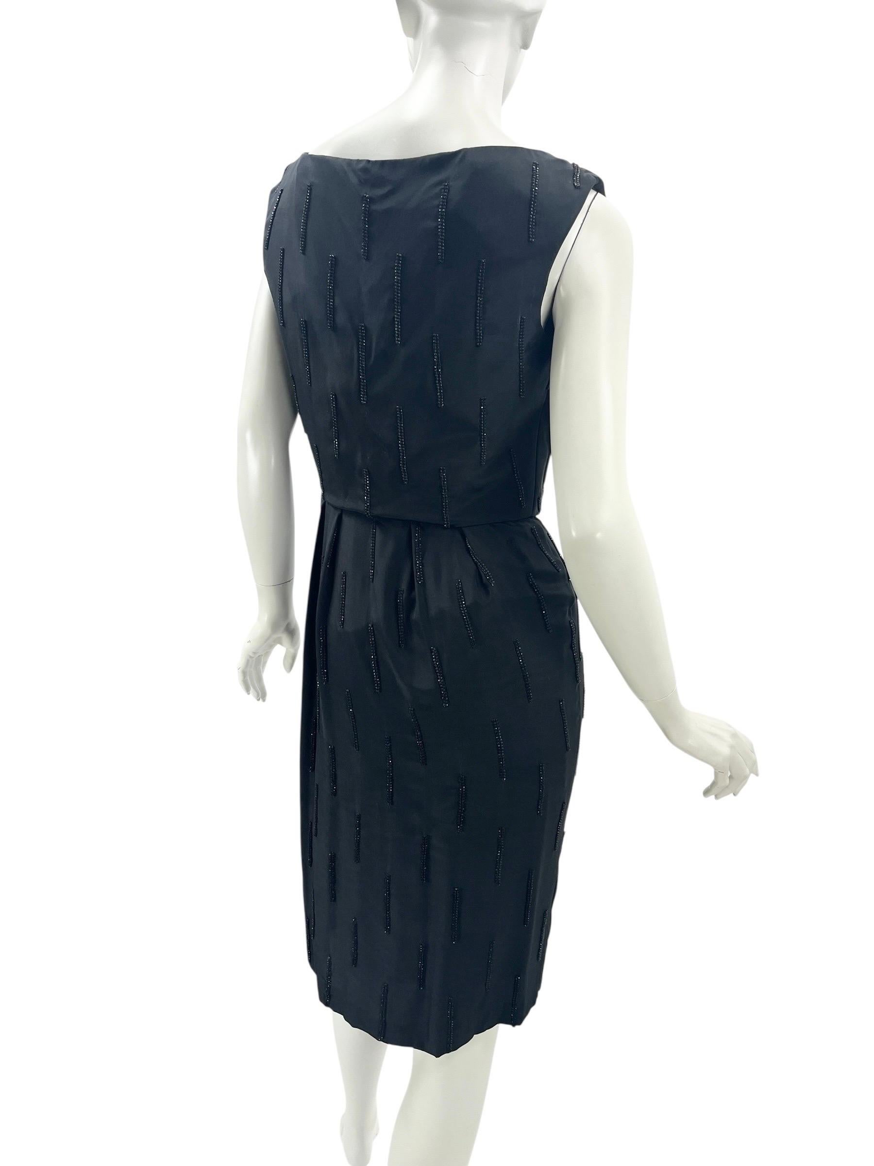 2010 Vintage Stella McCartney Schwarz Seide Kristall verschönert Kleid 42 NWT im Angebot 2