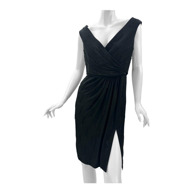 2010 Vintage Stella McCartney Black Silk Crystal Embellished Dress 42 NWT For Sale at 1stDibs 2010 Vintage Stella McCartney Black Silk Crystal Embellished Dress 42 NWT For Sale at 1stDibs