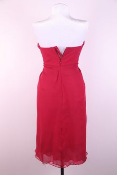 2010 Yves Saint Laurent by Stefano Pilati Edition Soir Red Silk Dress