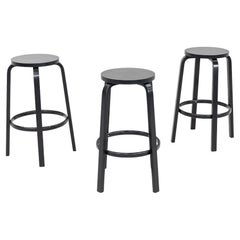 2010s Aino and Alvar Aalto for Artek Stool 64 in Ebonized Wood 12x Available