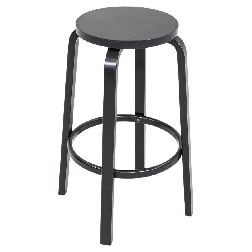 2010s Aino and Alvar Aalto for Artek Stool 64 in Ebonized Wood 19x Available