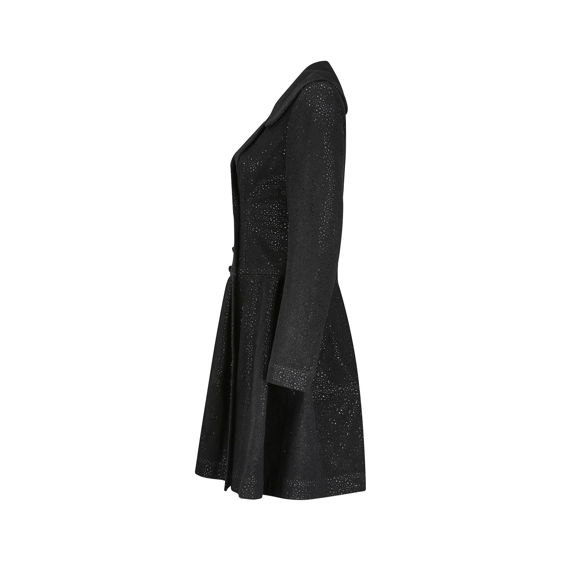 2010s Alaïa Black and Gold Embroidered Princess Coat In Excellent Condition In London, GB