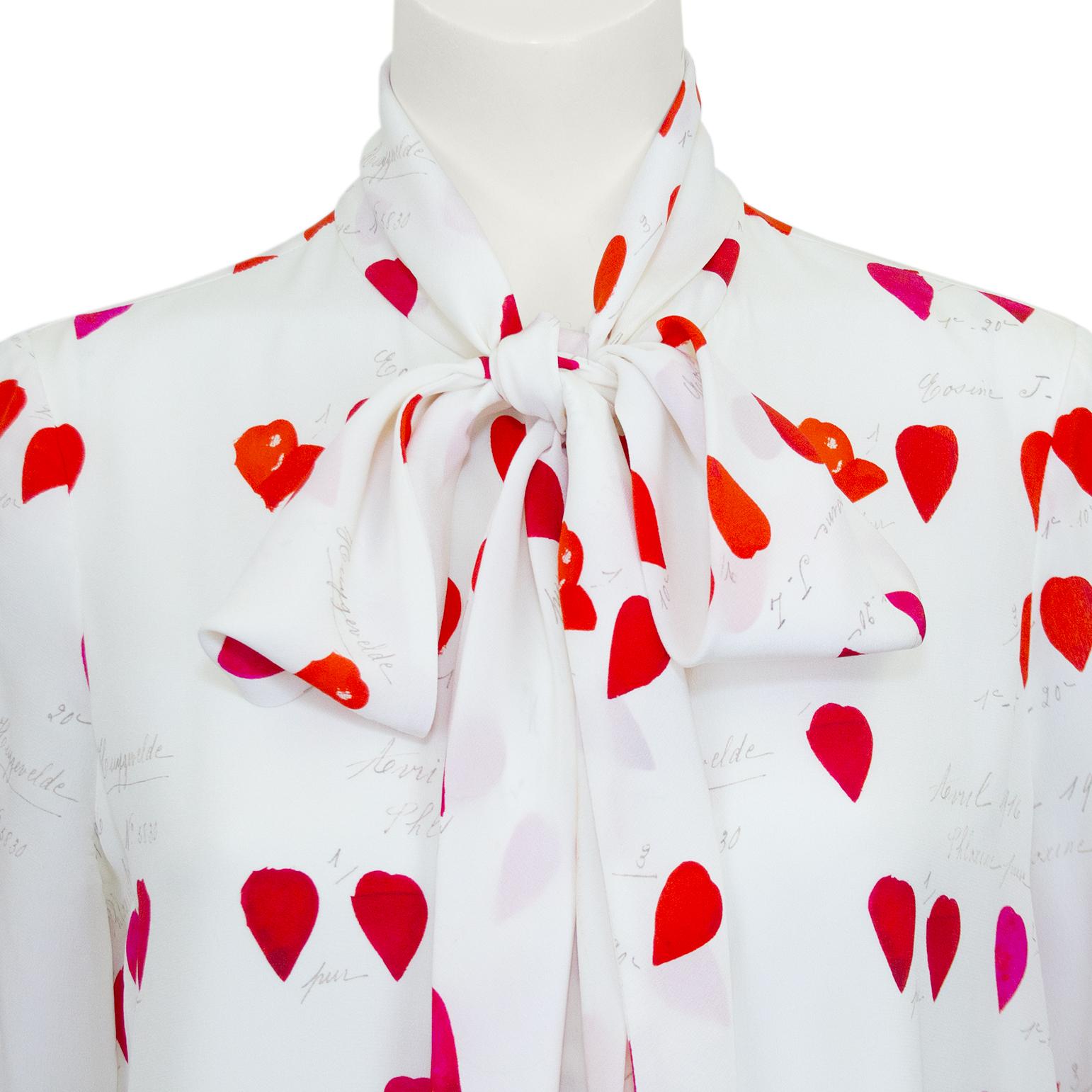 Women's 2010s Alexander McQueen Silk Heart Print Dress  For Sale
