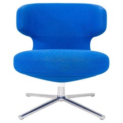 2010s Antonio Citterio for Vitra Petit Repos Lounge Chair in Blue Fabric