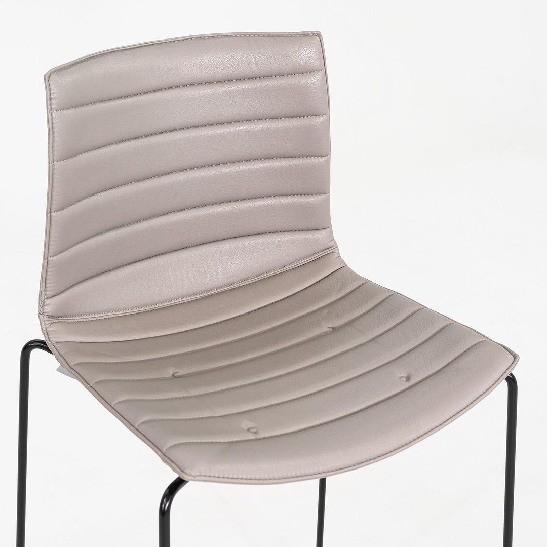 2010s Arper Catifa 46 Bar Stool in Beige Vinyl 8x Available im Angebot 2