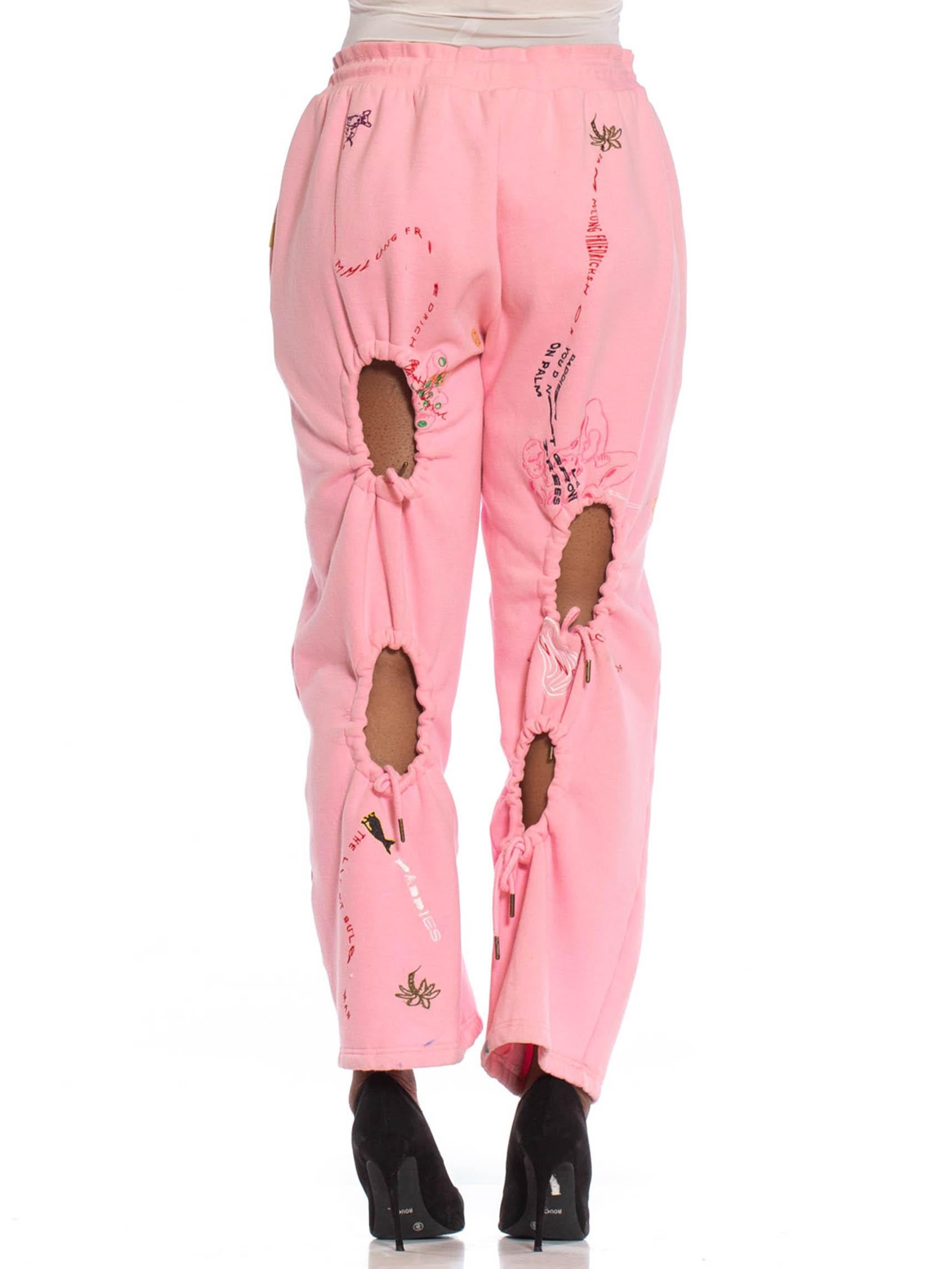 2010S Baby Pink Sweat Pants With 