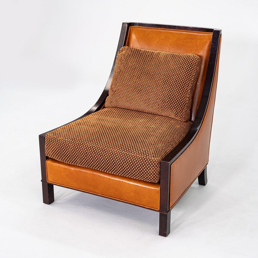 American 2010s Barbara Barry for Baker Slipper / Lounge Chair in Cognac Leather For Sale