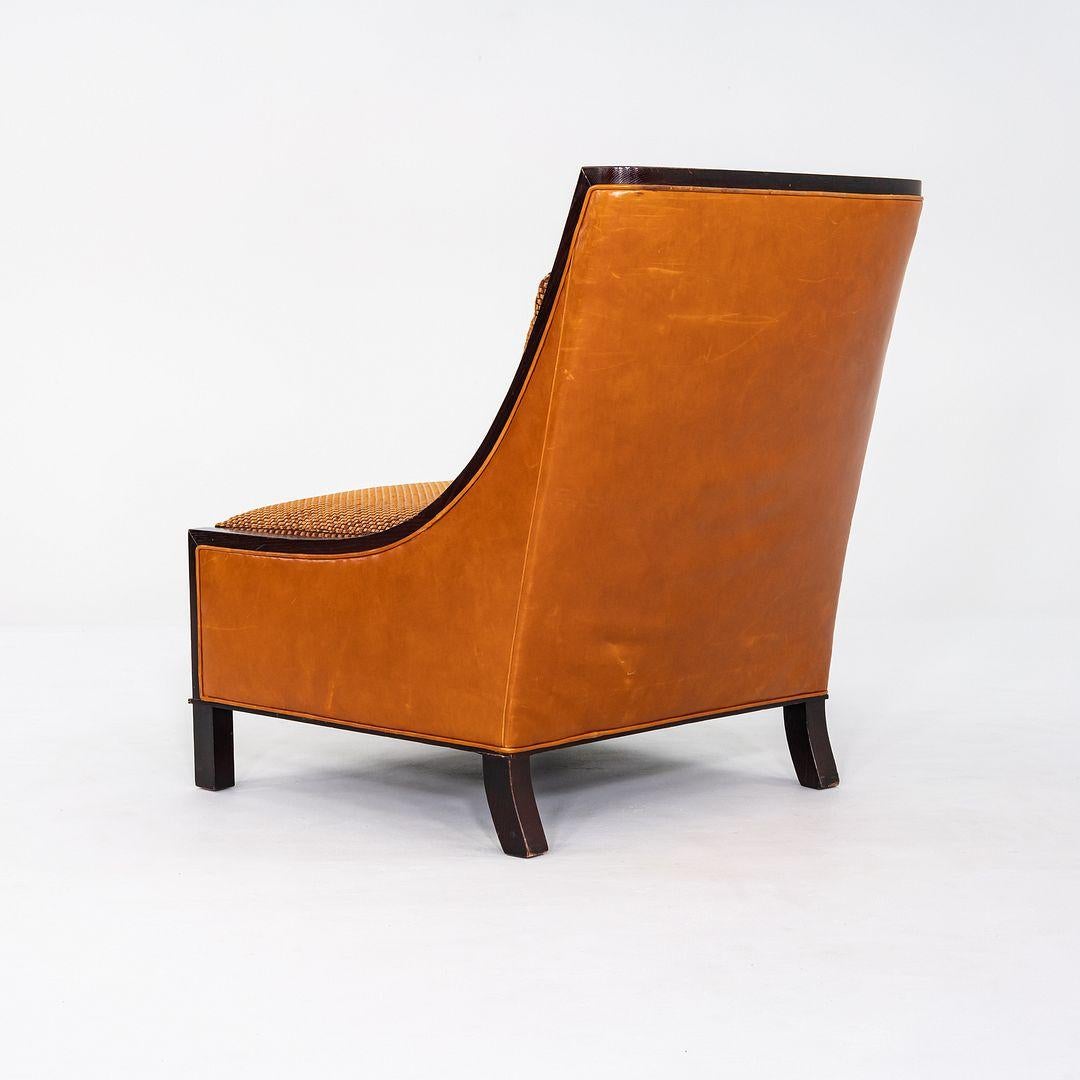 Foam 2010s Barbara Barry for Baker Slipper / Lounge Chair in Cognac Leather For Sale