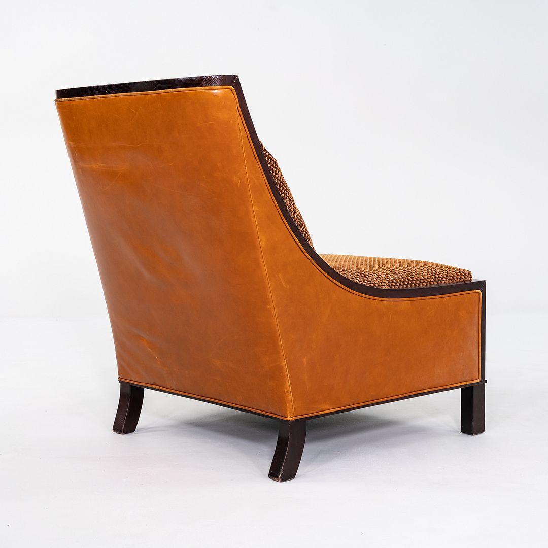 2010s Barbara Barry for Baker Slipper / Lounge Chair in Cognac Leather For Sale 2