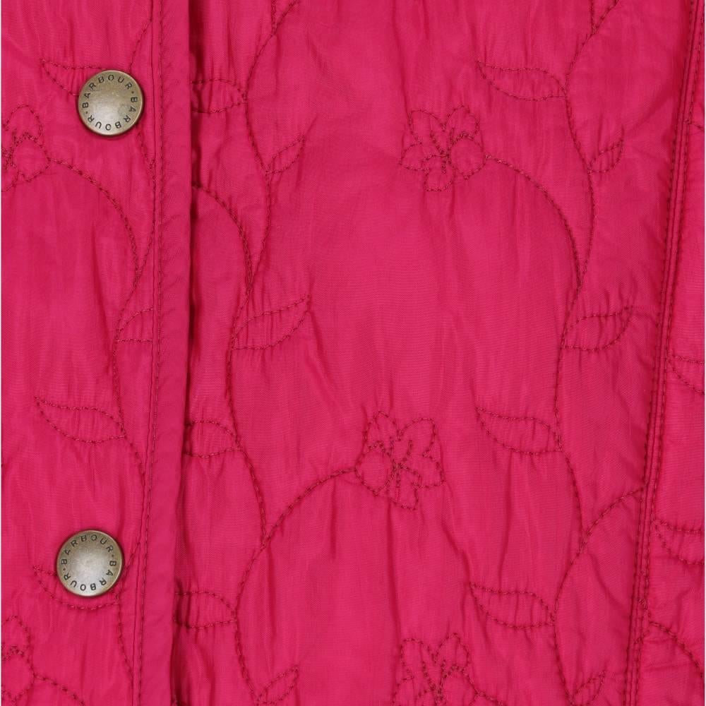 Women's 2010s Barbour Raspberry Red Quiled Jacket