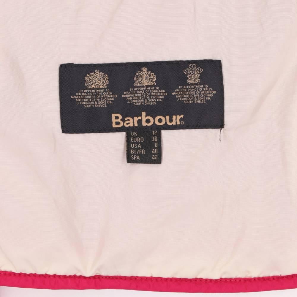 2010s Barbour Raspberry Red Quiled Jacket 3