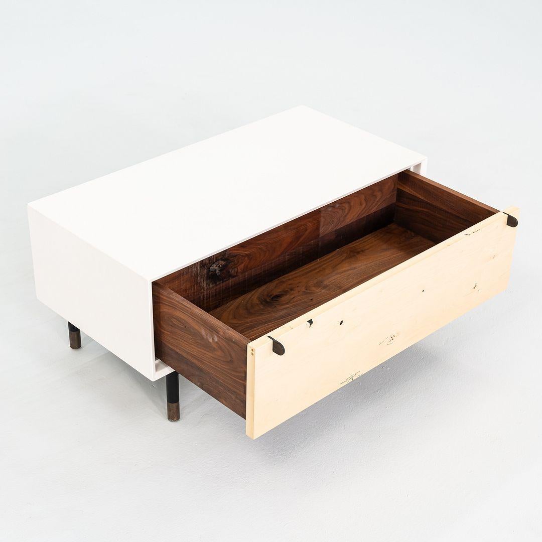 Comodino/armadio a basso profilo BDDW del 2010 in ottone e legno laccato 31x16x15 in vendita 3