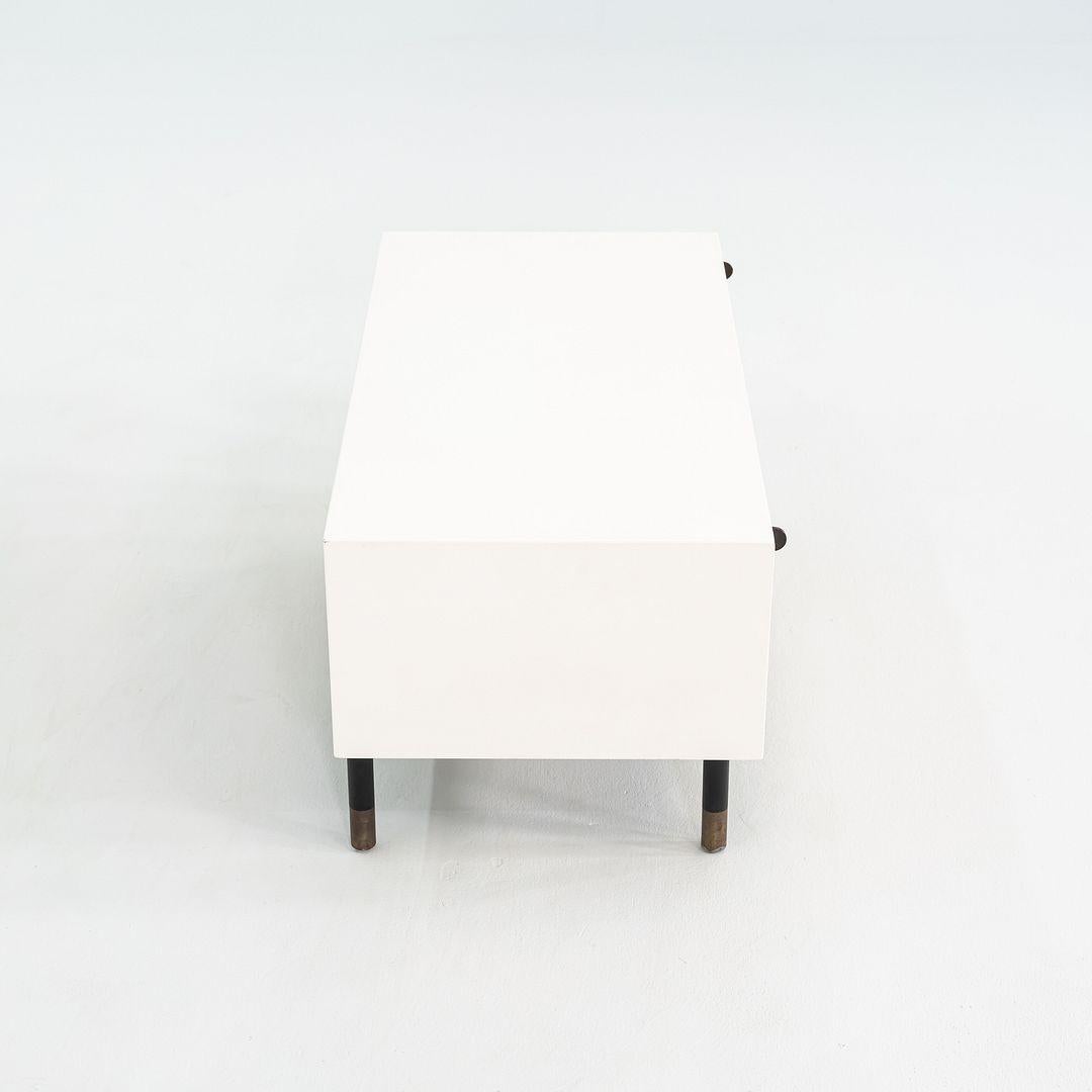 Moderno Comodino/armadio a basso profilo BDDW del 2010 in ottone e legno laccato 31x16x15 in vendita