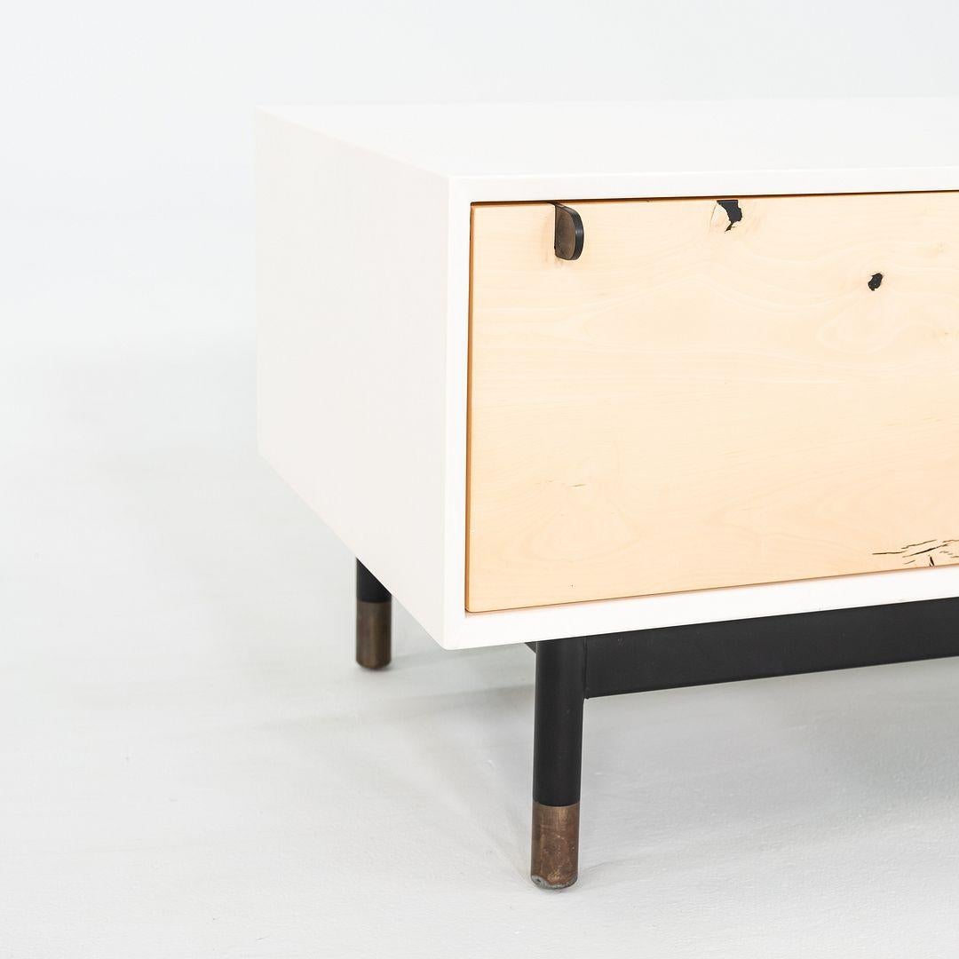 Comodino/armadio a basso profilo BDDW del 2010 in ottone e legno laccato 31x16x15 in vendita 2