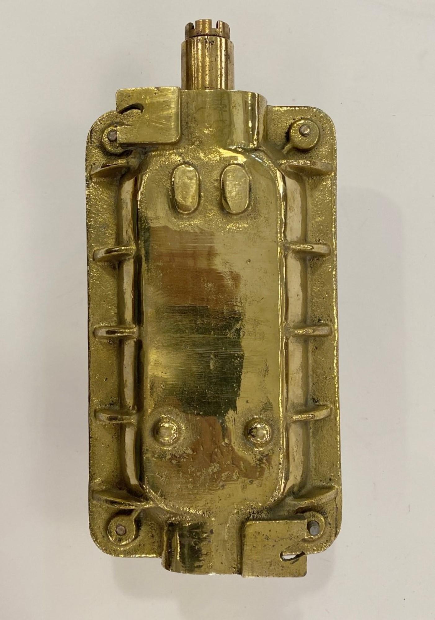Glass Brass Nautical Ship Sconce Light Rectangular Qty Available Bulkhead Style For Sale