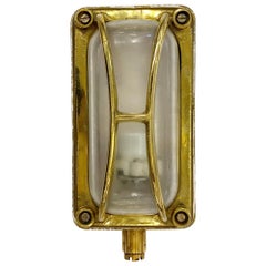 2010s Brass Nautical Ship Sconce Light Rectangular Bulkhead Style Qty Available