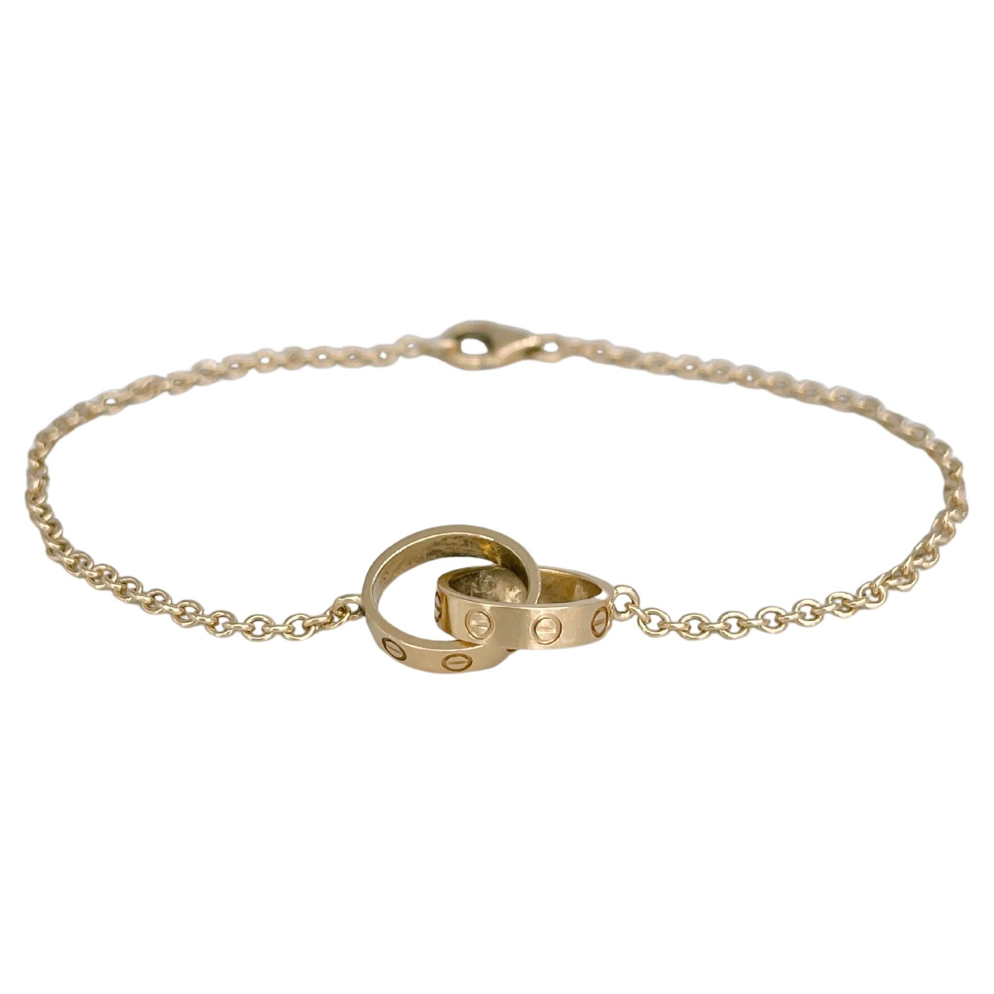 2010s Cartier 18 Kilates Oro Amarillo Pulsera Cadena Amor en venta