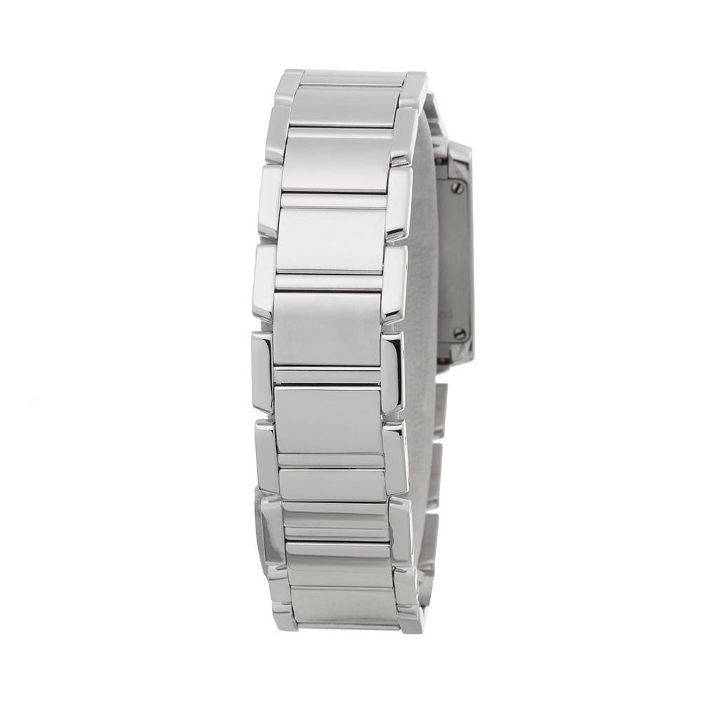 Women's 2010's Cartier Tank Francaise White Gold W50012S3 Wristwatch