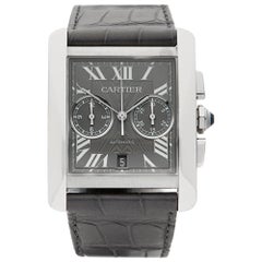 2010's Cartier Tank MC Chronograph Stainless Steel 3666 or W5330007 Wristwatch