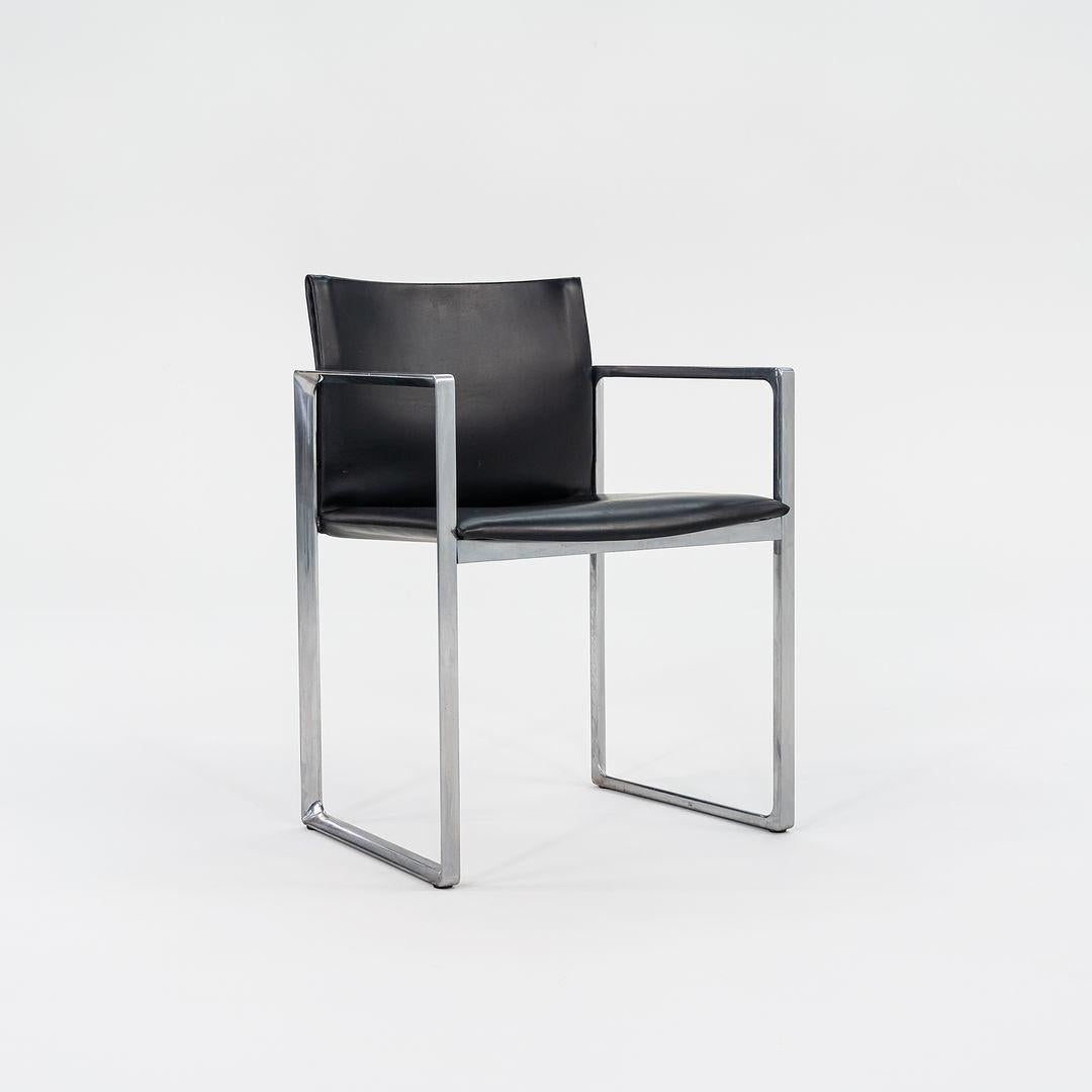 Italian 2010s Cassina 184 Eve Dining Arm Chairs by Piero Lissoni in Leather For Sale