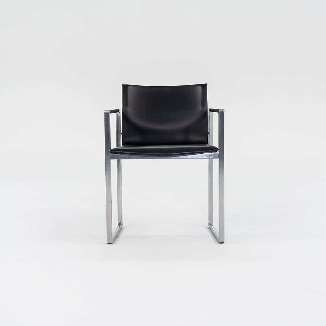 2010s Cassina 184 Eve Dining Arm Chairs by Piero Lissoni in Leather In Good Condition For Sale In Philadelphia, PA