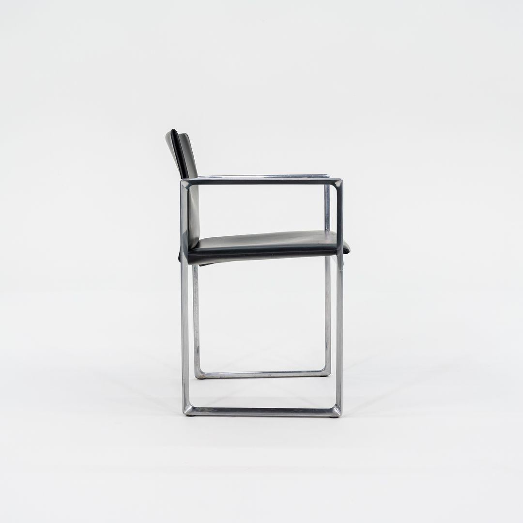 Aluminum 2010s Cassina 184 Eve Dining Arm Chairs by Piero Lissoni in Leather For Sale