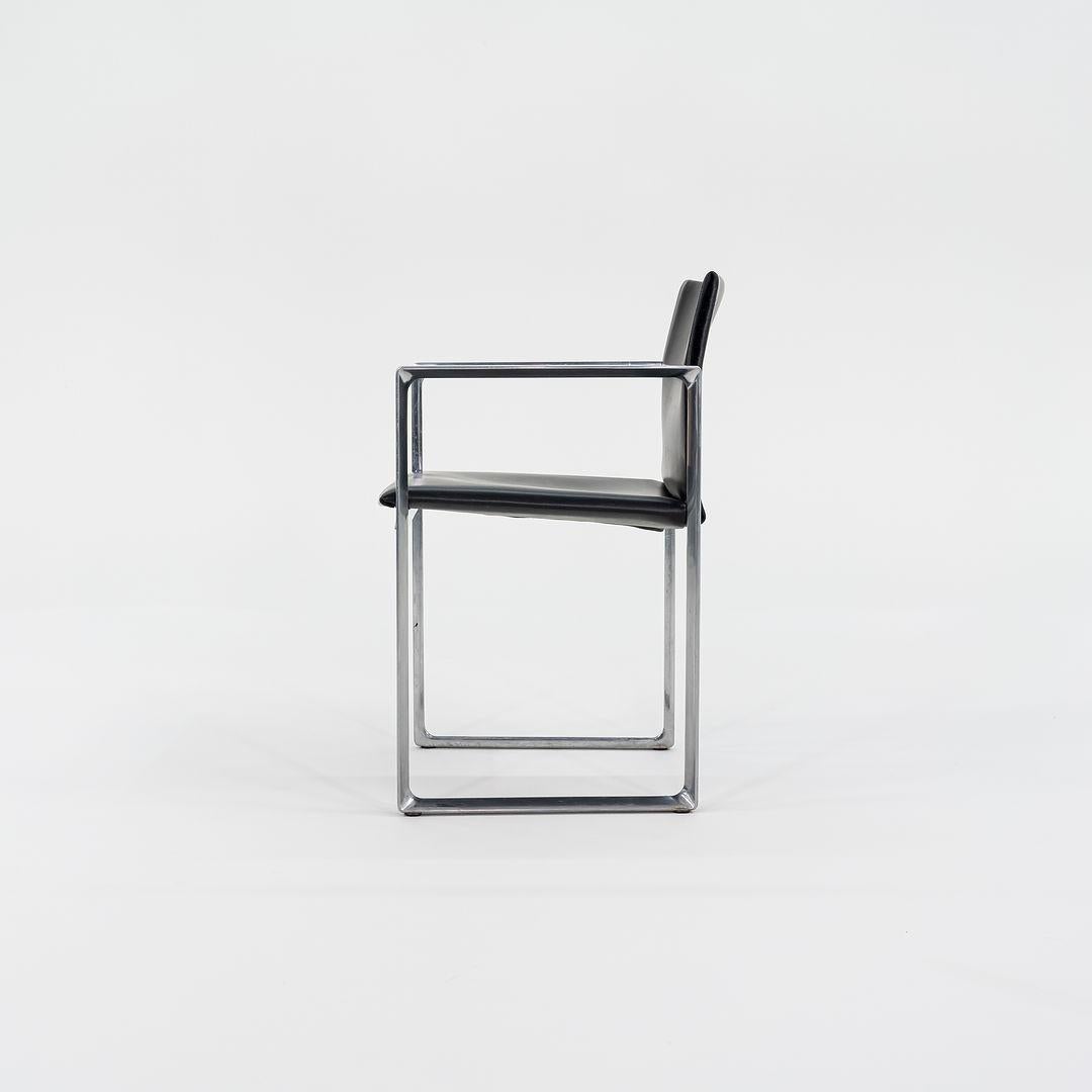 2010s Cassina 184 Eve Dining Arm Chairs by Piero Lissoni in Leather For Sale 1