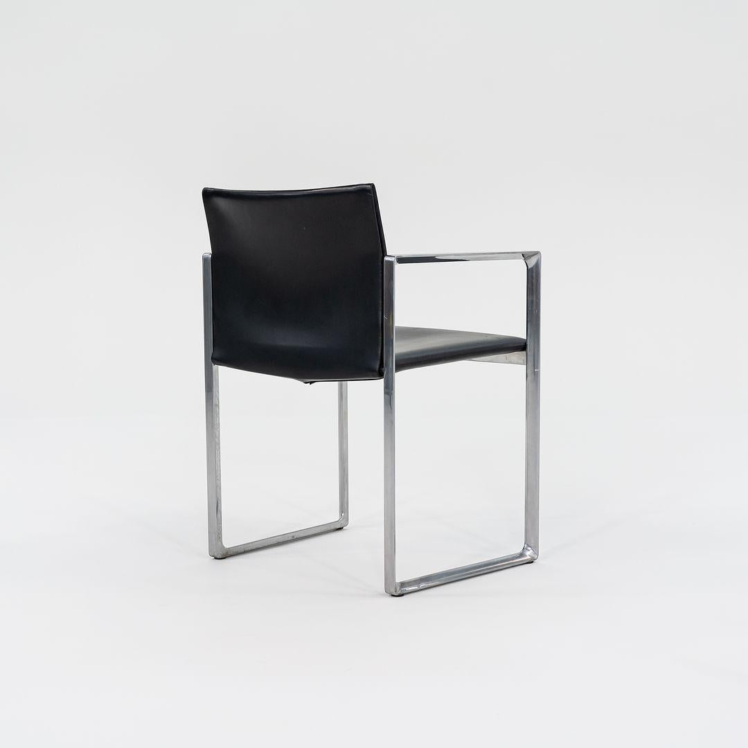 2010s Cassina 184 Eve Dining Arm Chairs by Piero Lissoni in Leather For Sale 2