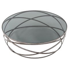 Tavolino da caffè EVOL di Cedric Ragot per Roche Bobois degli anni '90 con vetro fumé