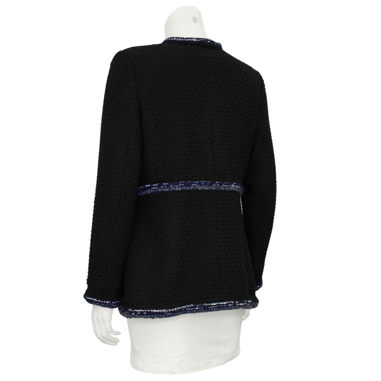 2010s Chanel Black Boucle Jacket In Good Condition For Sale In Toronto, Ontario