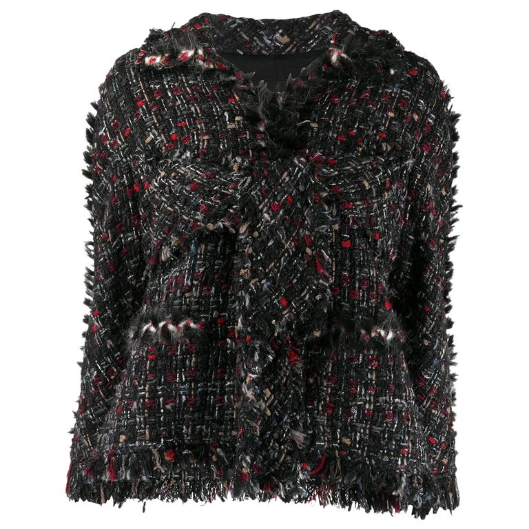 2010s Chanel black Tweed Jacket at 1stDibs