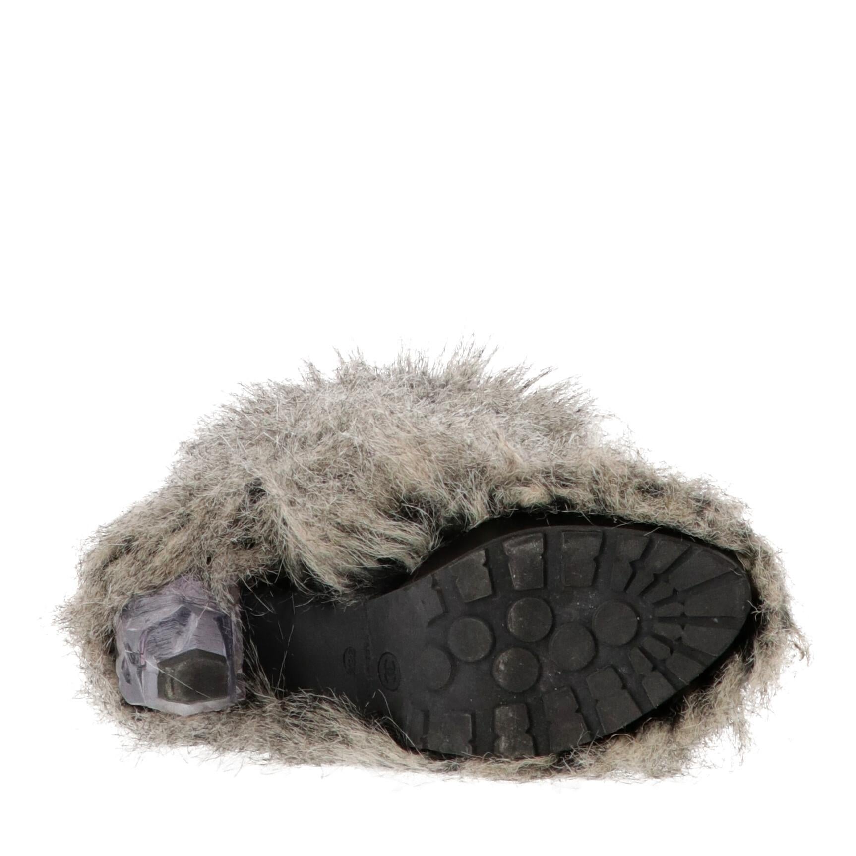 2010s Chanel Faux Fur Boots 6