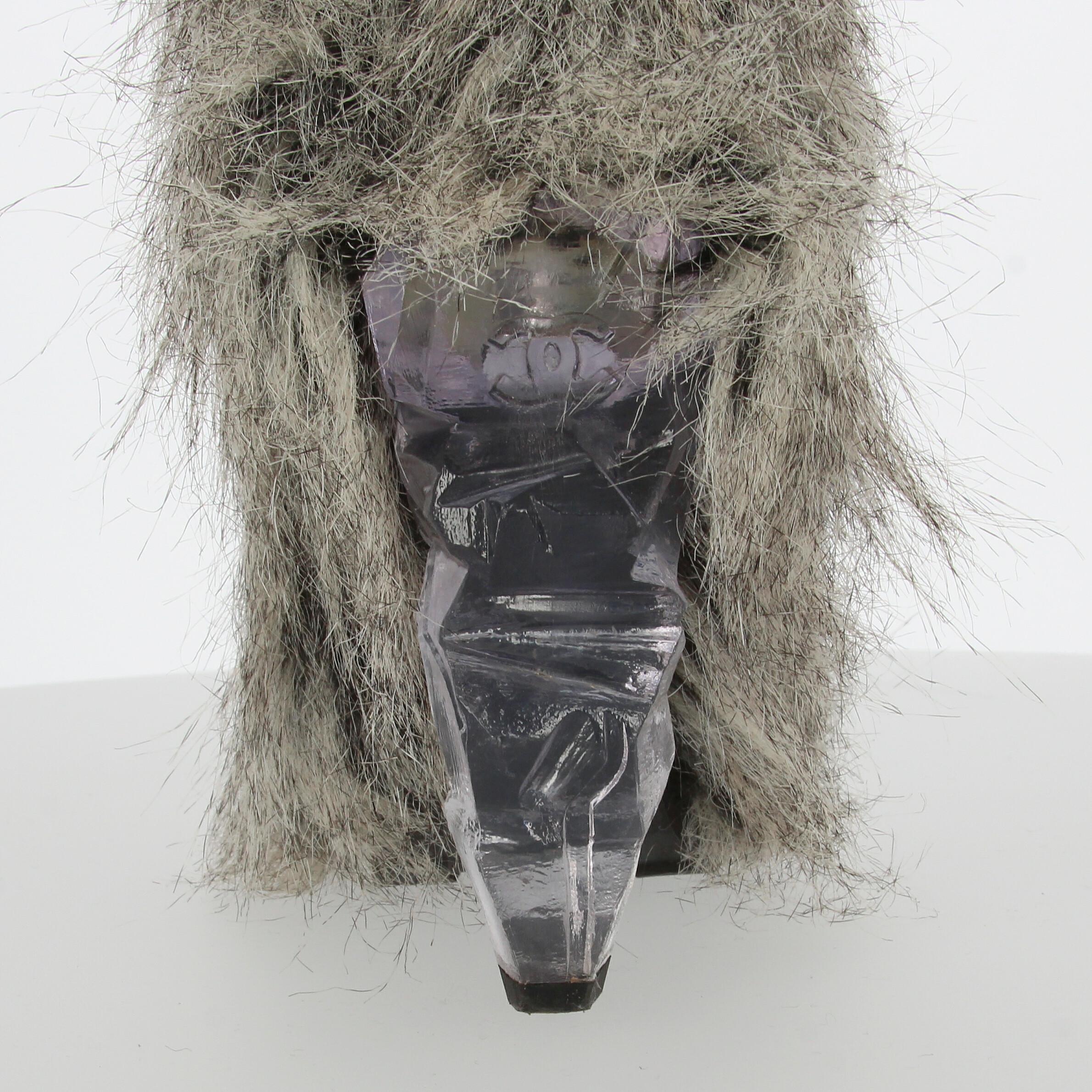 2010s Chanel Faux Fur Boots 4