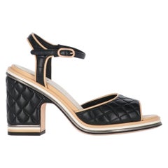 2010s Chanel Quilted Leather Heeled Sandals