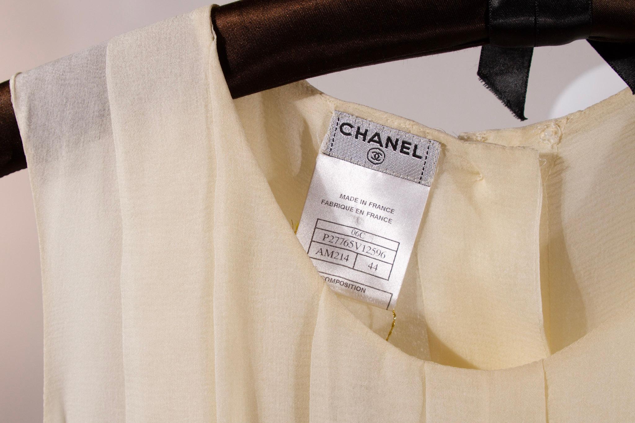 2010s Chanel Silk Drop Waist Dress 4