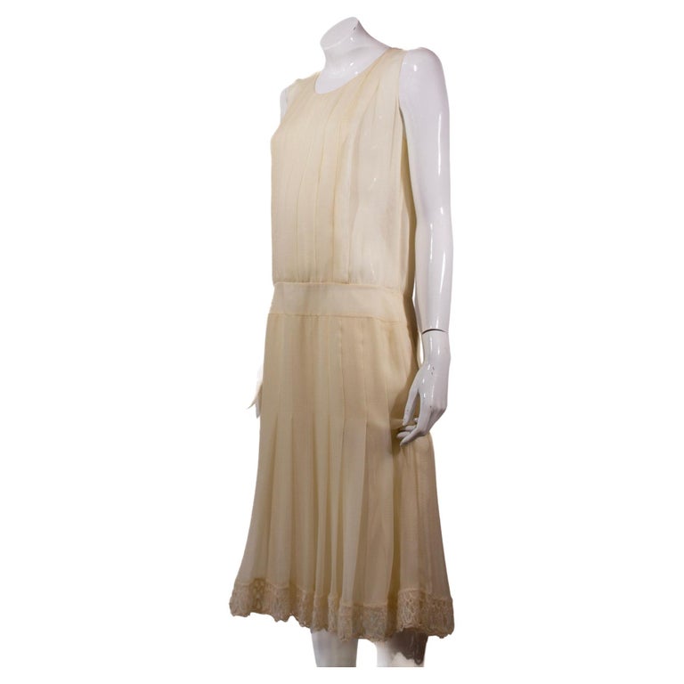 2010s Chanel Silk Drop Waist Dress