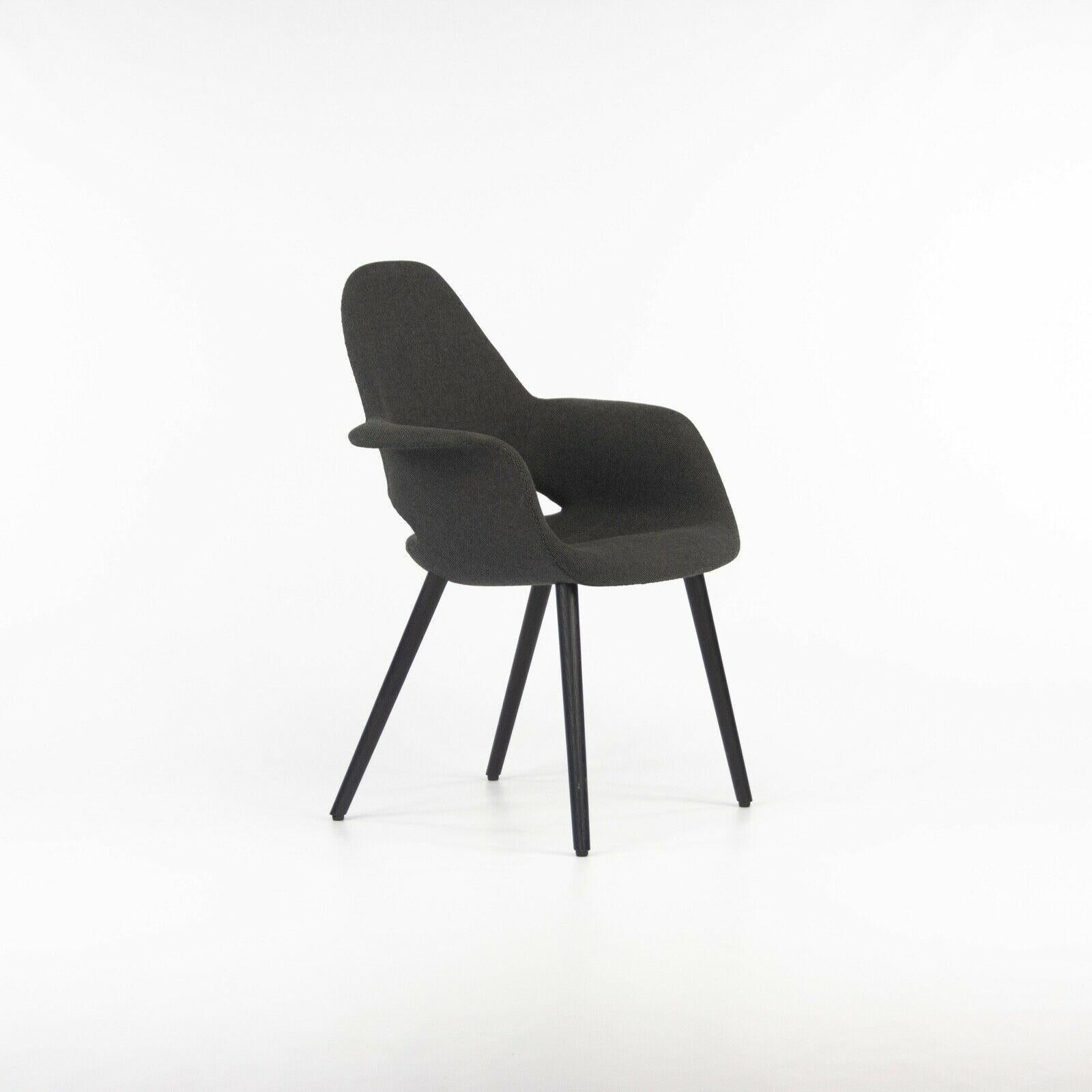 Modern 2010s Charles Eames & Eero Saarinen Organic Chairs by Vitra in Dark Gray Fabric For Sale