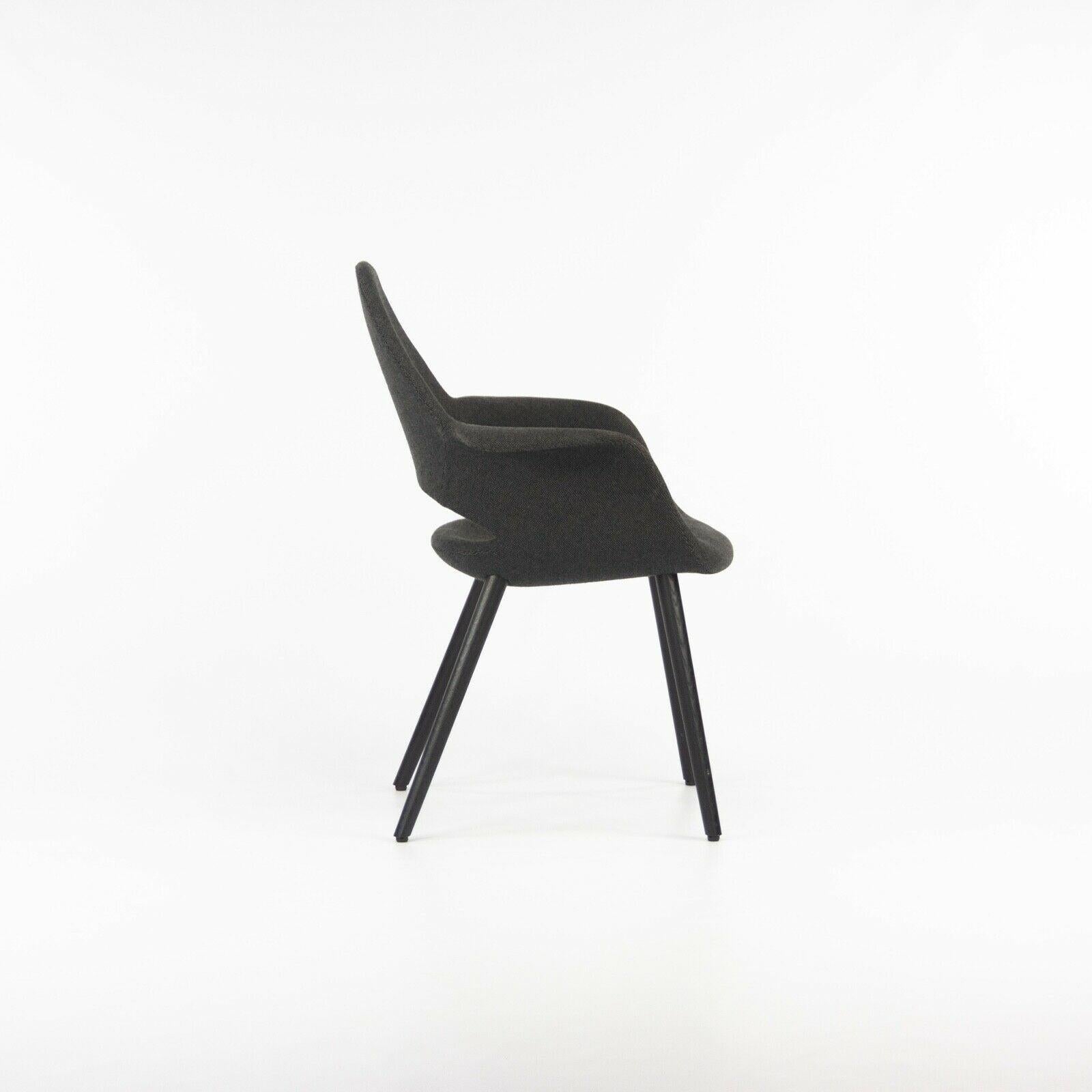 Swiss 2010s Charles Eames & Eero Saarinen Organic Chairs by Vitra in Dark Gray Fabric For Sale