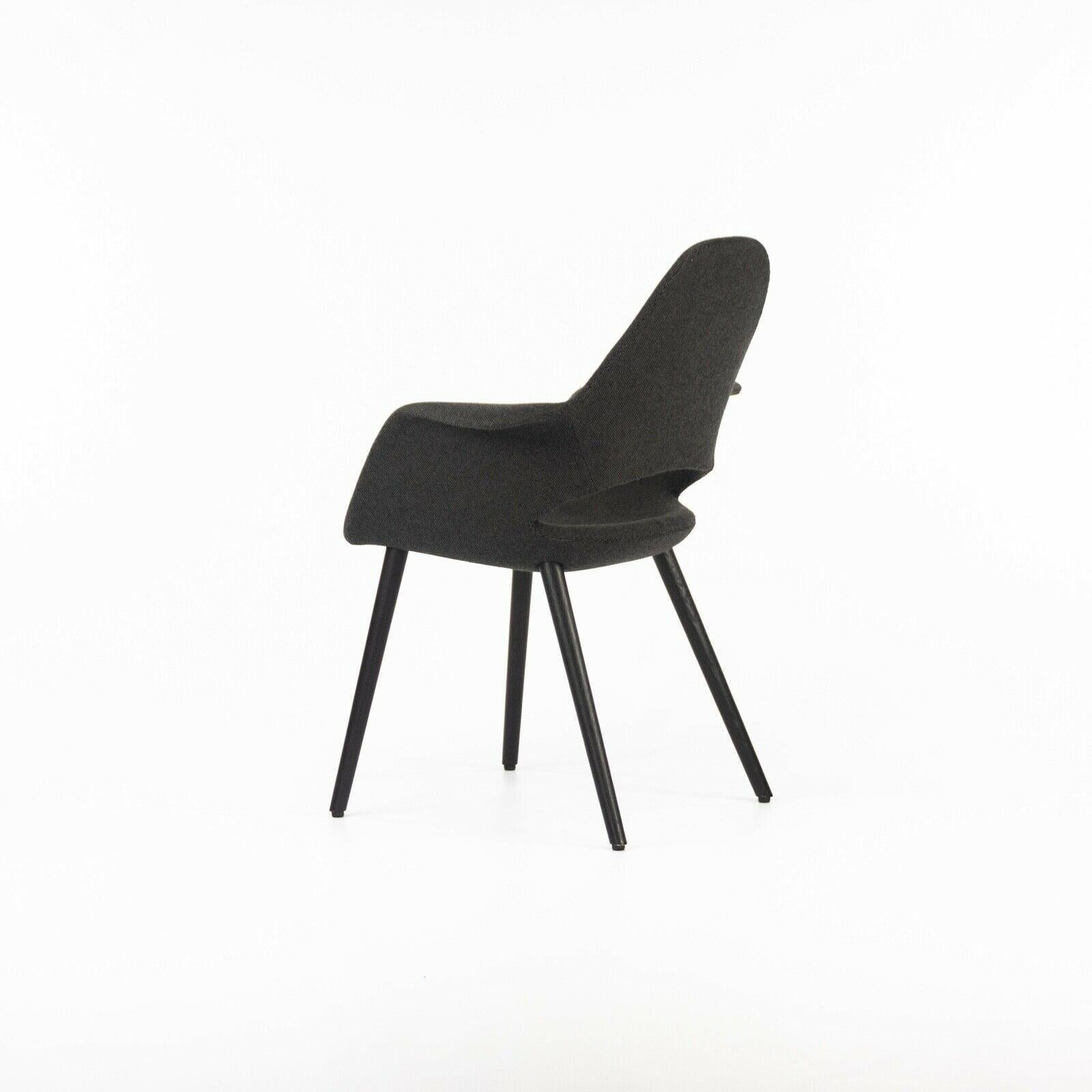 Metal 2010s Charles Eames & Eero Saarinen Organic Chairs by Vitra in Dark Gray Fabric For Sale