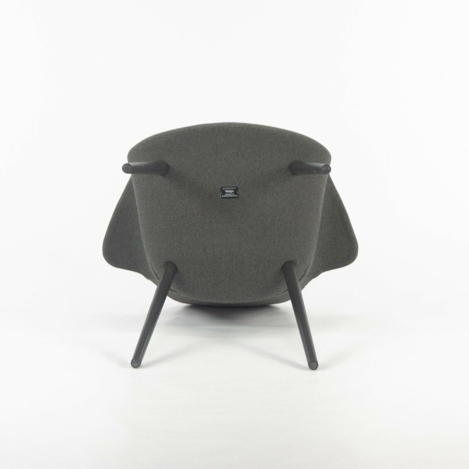 2010s Charles Eames & Eero Saarinen Organic Chairs by Vitra in Dark Gray Fabric For Sale 1