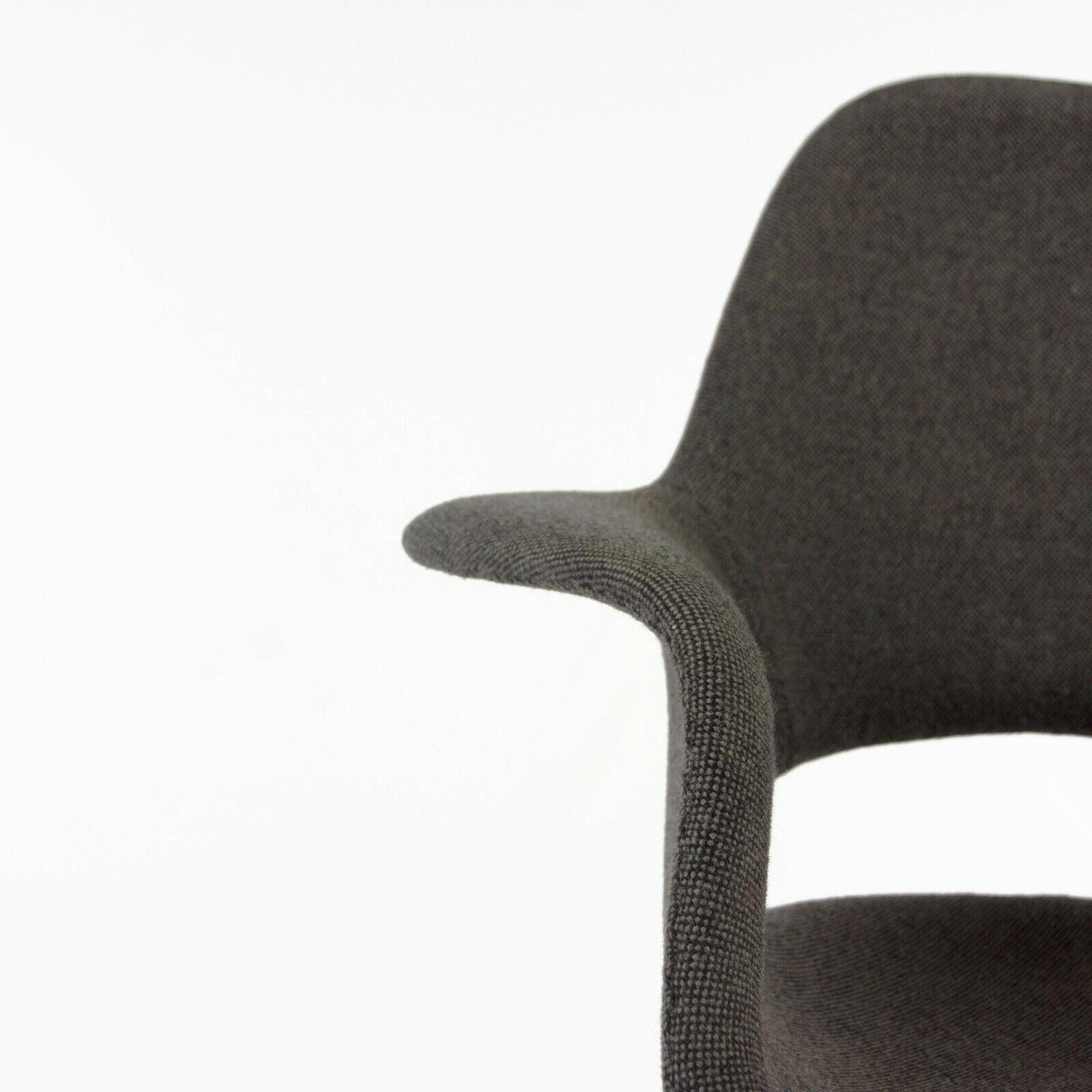 2010s Charles Eames & Eero Saarinen Organic Chairs by Vitra in Dark Gray Fabric For Sale 2