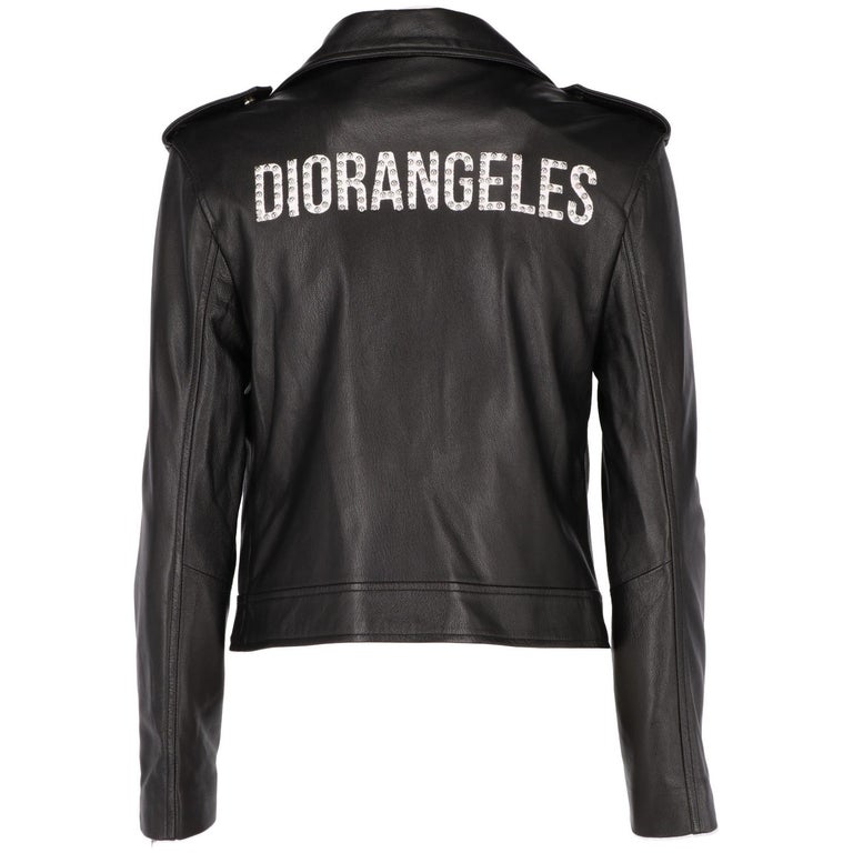 2010s Christian Dior Black Leather Biker Jacket at 1stDibs | dior ...