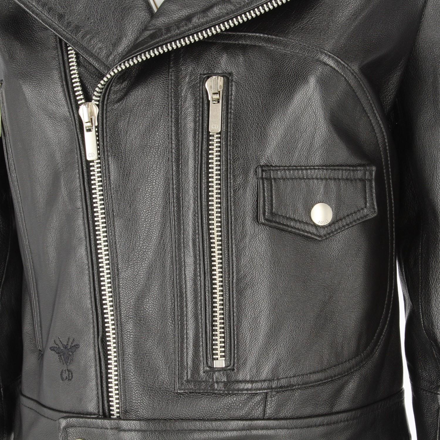 leather jacket dior